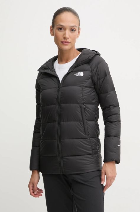 The North Face geacă de puf Hyalite femei, culoarea negru, de tranziție, NF0A7Z9R4H01