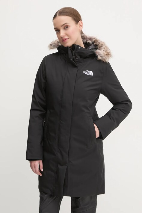 The North Face kurtka puchowa Arctic damska kolor czarny zimowa NF0A84J24H01