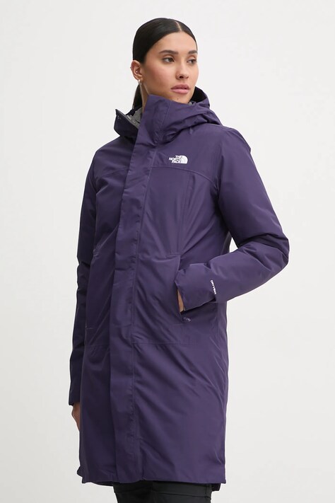 The North Face geacă sport din puf Suzanne Triclimate 2.0 culoarea violet, NF0A89JM7O91