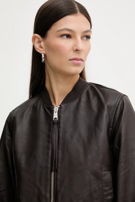 Шкіряна куртка AllSaints ORTEN BOMBER JACKET — фото 5