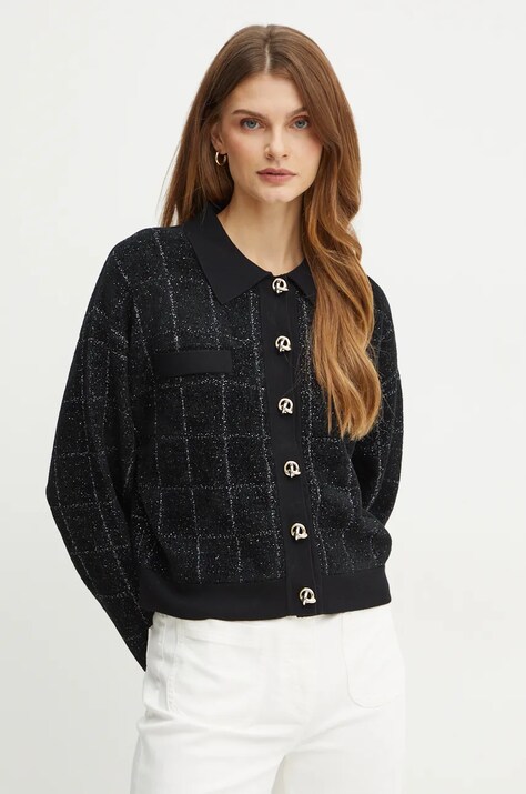 BOSS cardigan culoarea negru, călduros, 50523746