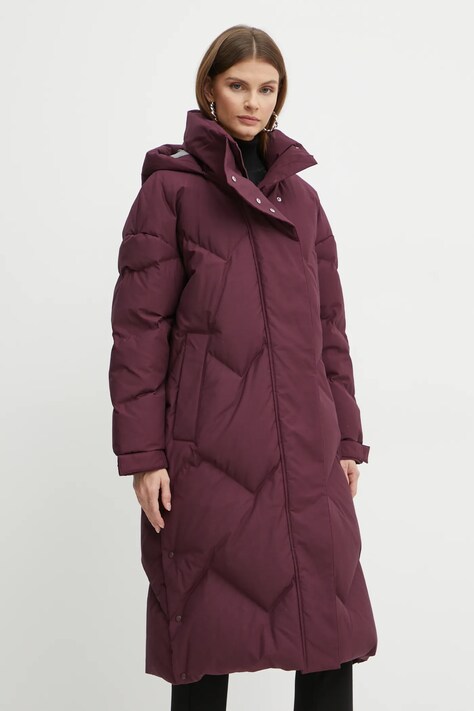 MAX&Co. geaca de puf femei, culoarea bordo, de iarna, oversize, 2426496034200