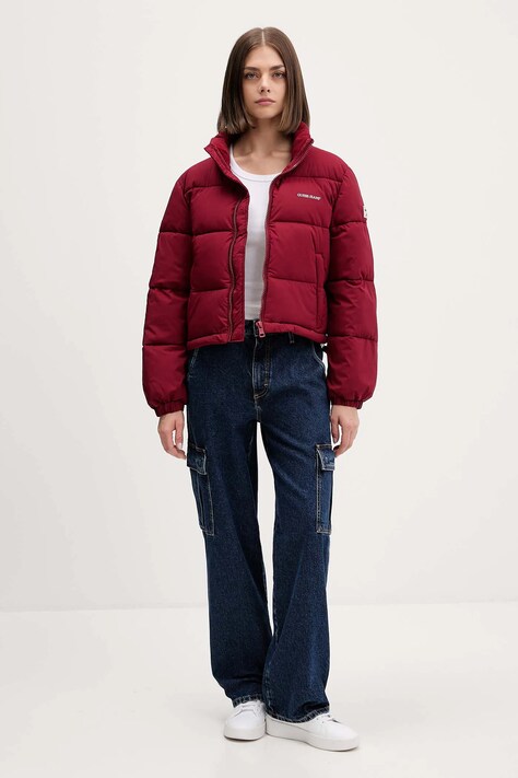 Μπουφάν Guess Jeans χρώμα: τιρκουάζ, W4BL20 WGII2