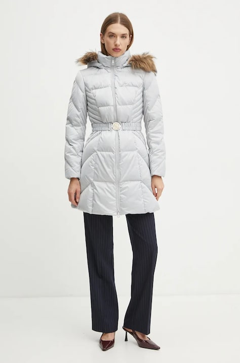 Guess geaca OLGA femei, culoarea gri, de iarna, W4BL40 WEX52