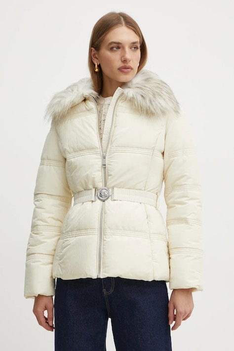 Bunda Guess MARISOL dámska, béžová farba, zimná, W4BL43 WGK22