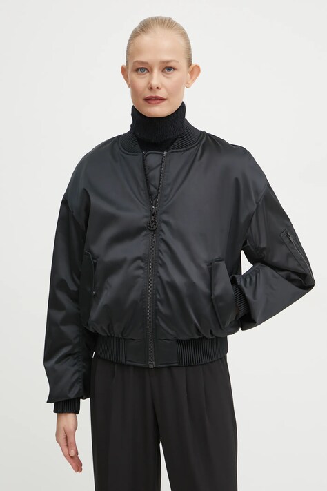 Bomber bunda Guess AURORE černá barva, zimní, W4BL48 WGKK2