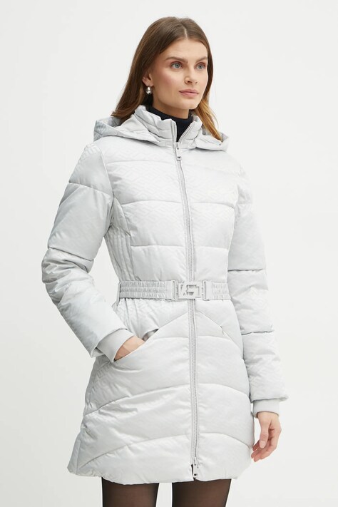 Guess geaca SELINE femei, culoarea gri, de iarna, W4BL58 WGL72