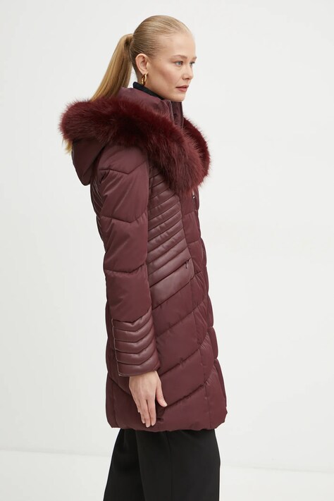 Guess geaca OXANA femei, culoarea bordo, de iarna, W4BL61 WGLZ0