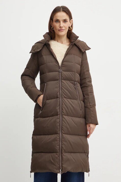 Guess geaca de puf CAROLYN femei, culoarea maro, de iarna, W4BL0D WG0V0