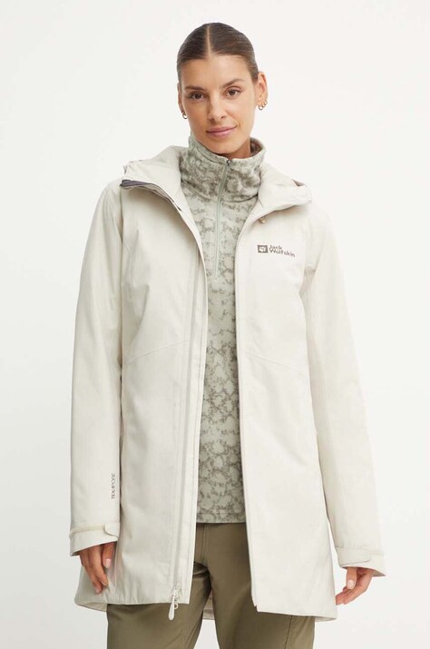 Jack Wolfskin jacheta de exterior Heidelstein culoarea gri, 1115681