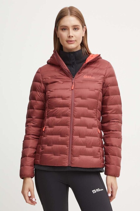 Jack Wolfskin geaca sport din puf Passamani culoarea bordo, A61833