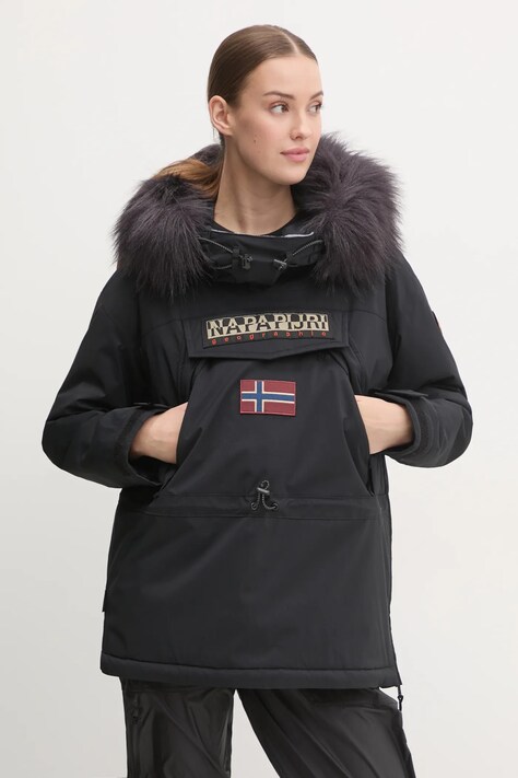 Яке Napapijri Skidoo 2.0 в черно зимен модел NP0A4I5F0411