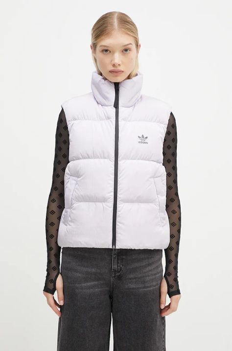 adidas Originals bezrękawnik puchowy Regen Down Vest damski kolor fioletowy zimowy IW8366