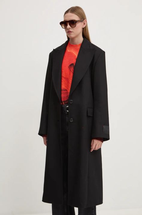 HUGO cappotto con aggiunta di lana colore nero  50523200