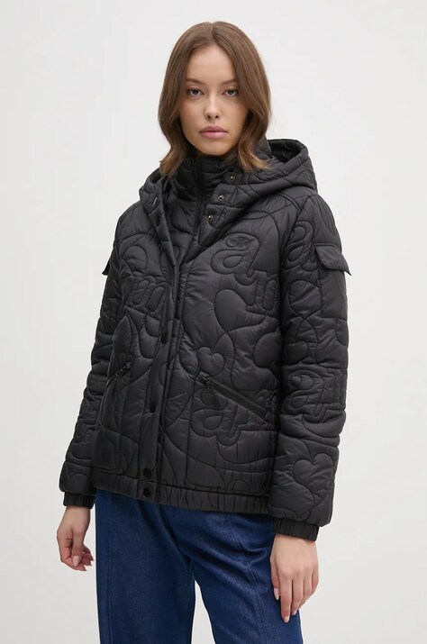 Aeronautica Militare geaca femei, culoarea negru, de tranzitie, AB2970DCT3405