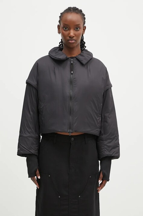 Jakna Y-3 za žene, boja: crna, za prijelazno razdoblje, oversize, IW7490