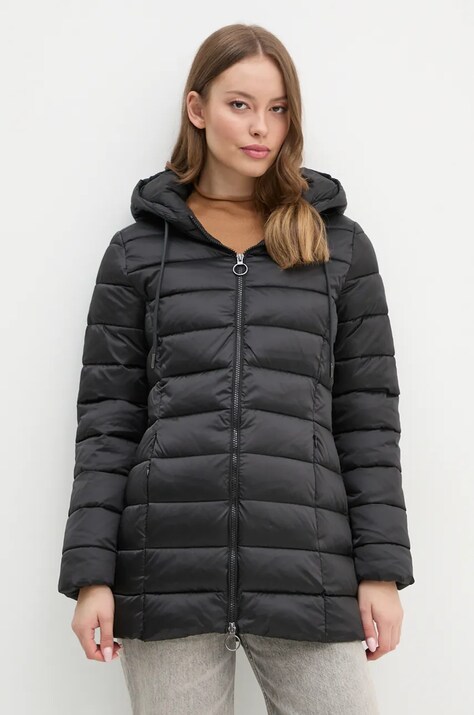 Sisley geaca femei, culoarea negru, de iarna, 2E3XLN044