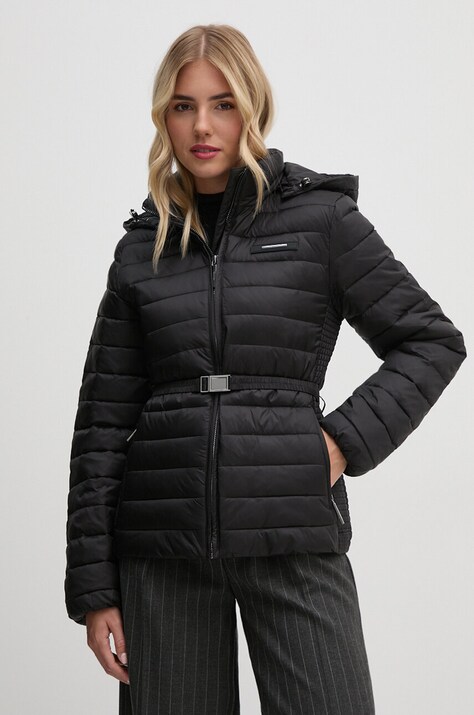 Calvin Klein geaca femei, culoarea negru, de tranzitie, K20K207731