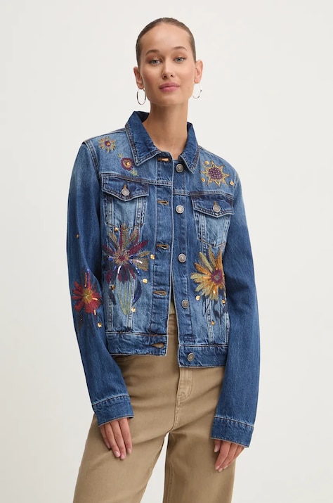 Dtsk riflov bunda Desigual ATENAS dmsk, modr barva, pechodn, 24WWED18