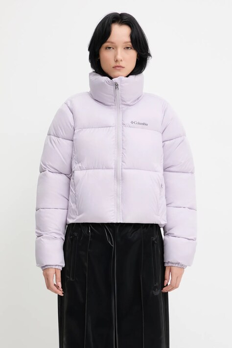Columbia geacă Puffect Colorblock culoarea violet, de iarna, 2088501