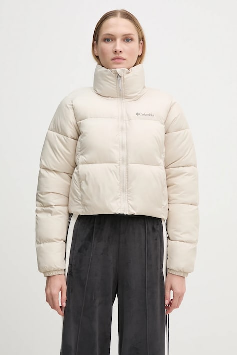 Columbia geaca Puffect Colorblock femei, culoarea bej, de iarna, 2088501