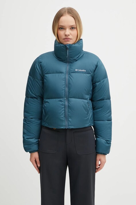 Яке Columbia Puffect Colorblock в зелено зимен модел 2088501