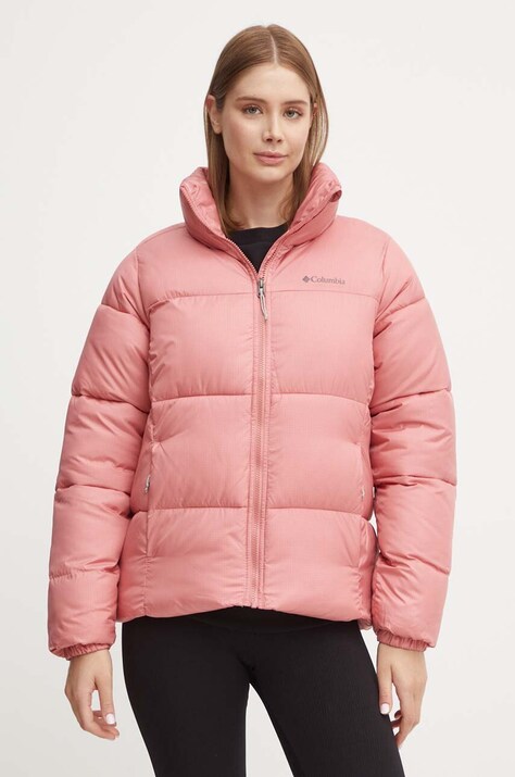 Columbia geaca Puffect femei, culoarea roz, de iarna, 2090291