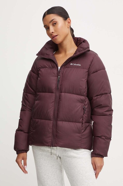 Columbia geaca Puffect femei, culoarea bordo, de iarna, 2090291
