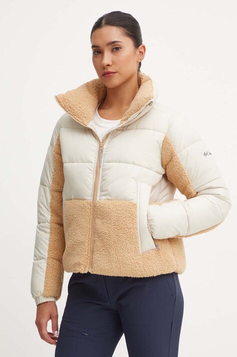 Columbia geaca Leadbetter Point femei, culoarea bej, de iarna, 2085602