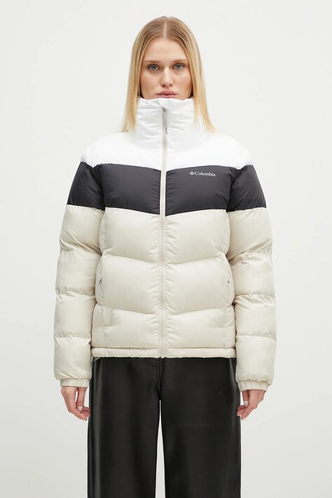 Куртка Columbia Puffect Colorblock жіноча колір бежевий зимова 2088481