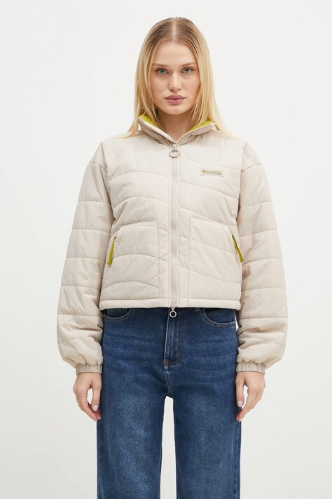 Куртка Columbia Wallowa Insulated жіноча колір сірий перехідна oversize 2090751