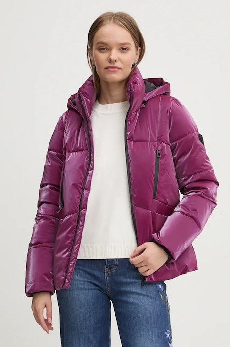 Desigual geaca FLAM femei, culoarea roz, de iarna, 24WWEWBP