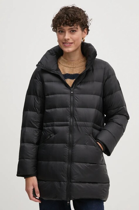 Tommy Hilfiger geaca de puf femei, culoarea negru, de iarna, WW0WW43119
