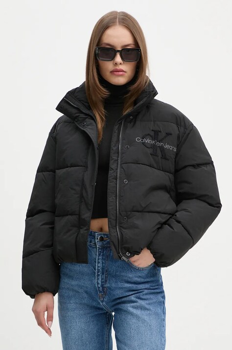 Calvin Klein Jeans rövid kabát női, fekete, téli, J20J224681