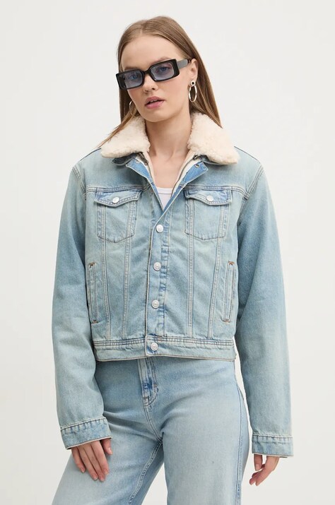 Tommy Jeans geacă din denim femei, de tranziție, DW0DW19631
