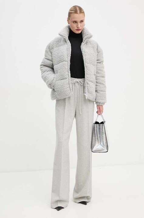 Куртка з домішкою вовни Moschino Jeans — AW24-KUD1I0, сірий — фото 2