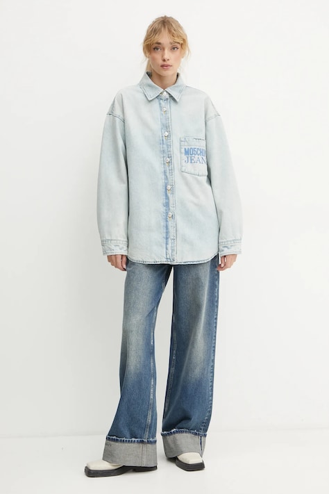 Джинсова куртка Moschino Jeans — AW24-KUD1I1, блакитний — фото 2