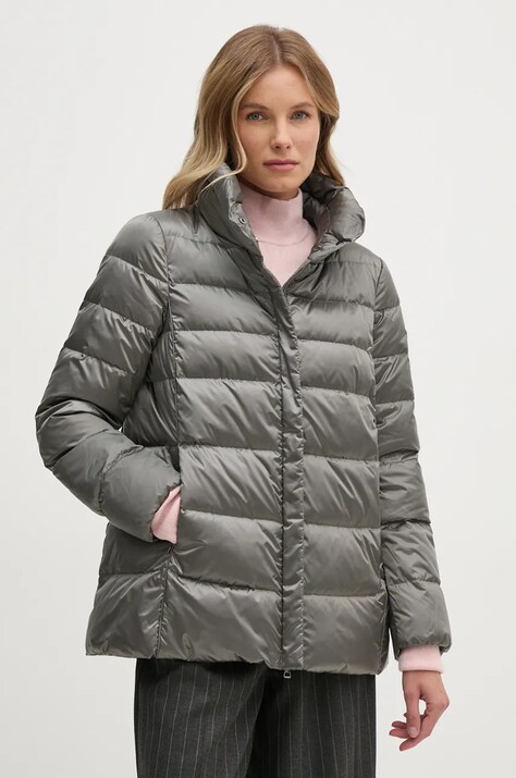Geox geaca de puf femei, culoarea gri, de tranzitie, W4626A-T3154-F6228