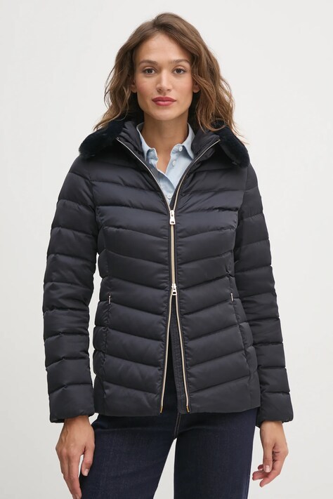 Geox geaca de puf femei, culoarea albastru marin, de iarna, W4626T-T3122-F1624