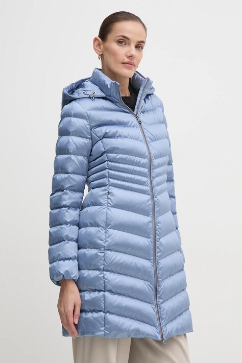 Bunda Geox dámská, modrá barva, zimní, W4628T-T2843-F4621