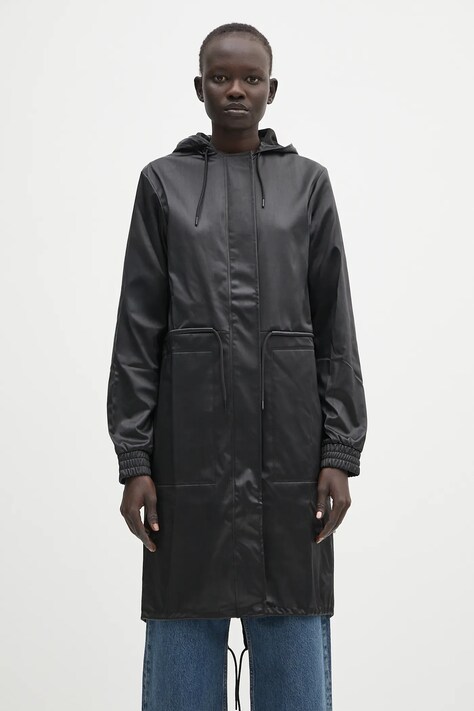 Парка Rains String W Parka W3 женская цвет чёрный переходная 18550-84