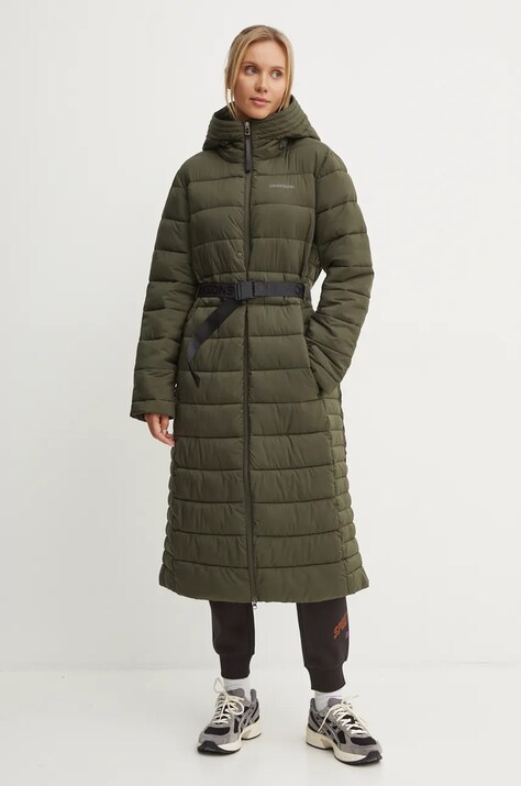 Didriksons geaca KLEO femei, culoarea verde, de iarna, 505404