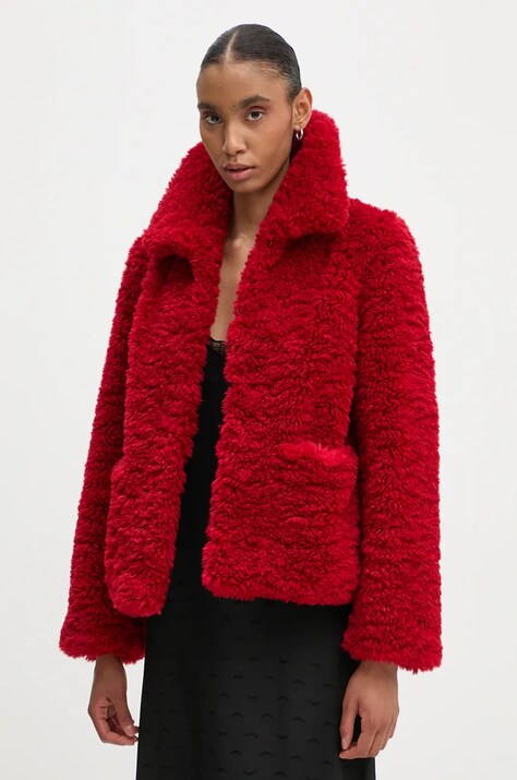 ZADIG&VOLTAIRE płaszcz damski kolor czerwony przejściowy oversize WWCO00209