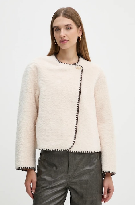 Куртка OUI женская цвет бежевый переходная oversize 88997