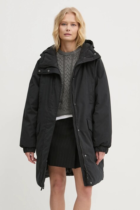 Volcom geaca femei, culoarea negru, de iarna, B1732408