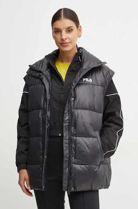 Fila vesta Luzk femei, culoarea negru, de iarna, FAW0899