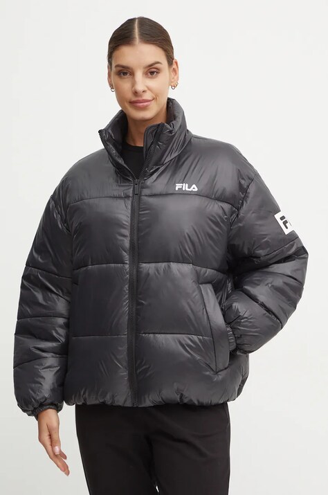 Куртка Fila Lepe женская цвет чёрный зимняя oversize FAW0904