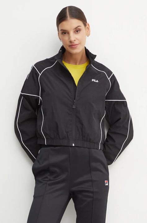 Куртка Fila Laplace женская цвет чёрный переходная oversize FAW0890