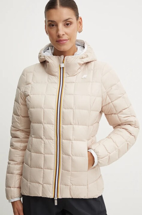 K-Way kurtka puchowa dwustronna LILY ST THERMO DOUBLE damska kolor beżowy przejściowa K8127XW