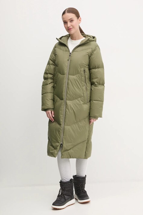 Burton geaca de puf femei, culoarea verde, de iarna, 243281